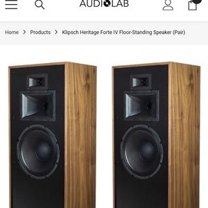 Klipsch Heritage Forte IV Speakers - Black and Brown